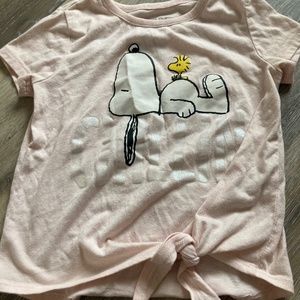 Peanuts kids pink shirt